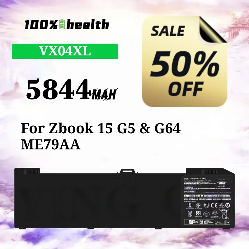 VX04XL 5844mAh Laptop Battery for HP Zbook 15 G5 G6 4ME79AA Lithium Rechargeable Battery
VX04XL 5844mAh Laptop Battery for HP Zbook 15 G5 G6 4ME79AA Lithium Rechargeable Battery