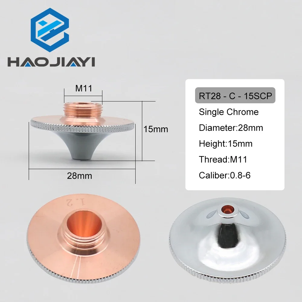 Laser Nozzle Single Double Layer Dia.28mm Caliber 0.8 - 6.0 P0591-571-0001 for Precitec WSX FIBER Laser Cutting Head
Laser Nozzle Single Double Layer Dia.28mm Caliber 0.8 - 6.0 P0591-571-0001 for Precitec WSX FIBER Laser Cutting Head