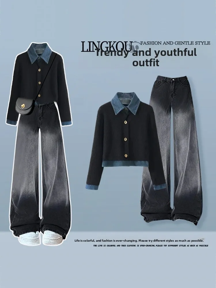 plus Size Autumn Light Maturity Style Women's College Style Denim Jacket And Slim Gradual Jeans Two Piece Set Fashionable Cas...
plus Size Autumn Light Maturity Style Women's College Style Denim Jacket And Slim Gradual Jeans Two Piece Set Fashionable Cas...