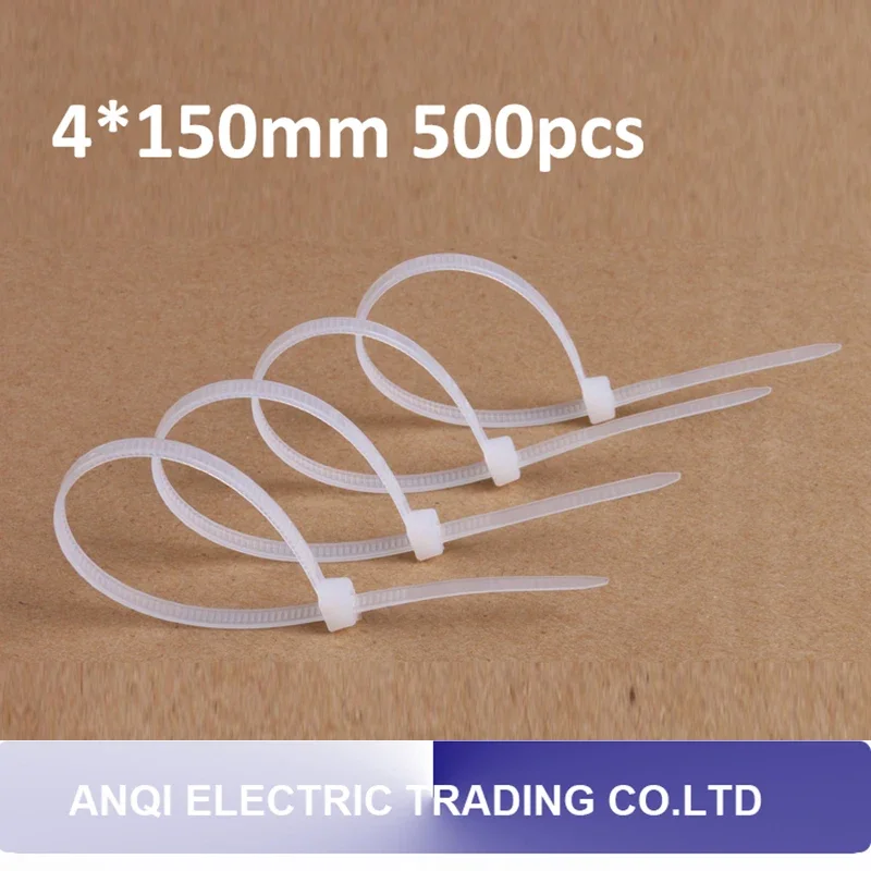 4*150mm 500pcs white self-locking nylon cable ties high quality
4*150mm 500pcs white self-locking nylon cable ties high quality