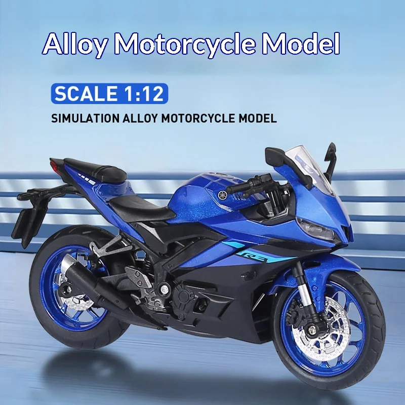 Alloy 1:12 Yamaha R3 Motorcycle Model Sound and Light Simulation Car Model Motorcycle Racing Children's Toy Boy Collection
Alloy 1:12 Yamaha R3 Motorcycle Model Sound and Light Simulation Car Model Motorcycle Racing Children's Toy Boy Collection