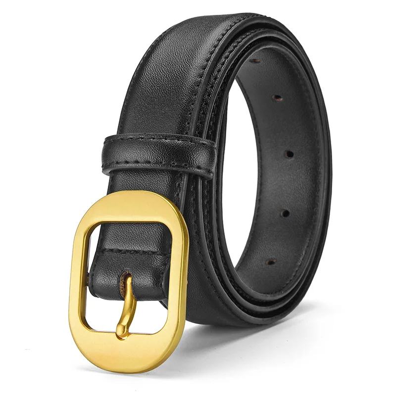 Ladies' Genuine Cowhide Belt Versatile New Fashion Belt Decoration Paired with Jeans Belt Casual and Simple
Ladies' Genuine Cowhide Belt Versatile New Fashion Belt Decoration Paired with Jeans Belt Casual and Simple