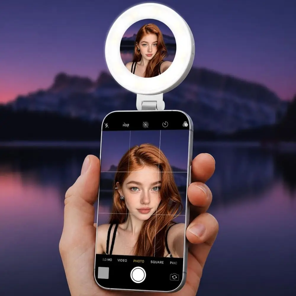 Adjustable Brightness Magnetic Selfie Light 360° Rotation 3 Modes Selfie Ring Light LED Detachable Portable Selfie Light Selfie
Adjustable Brightness Magnetic Selfie Light 360° Rotation 3 Modes Selfie Ring Light LED Detachable Portable Selfie Light Selfie