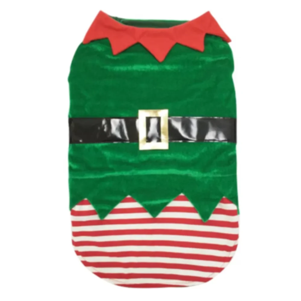 Green Elf Pet Cosplay Costumes Striped Winter Warm Christmas Dog Clothes Comfortable Pet Clothing Puppy Vest Coat
Green Elf Pet Cosplay Costumes Striped Winter Warm Christmas Dog Clothes Comfortable Pet Clothing Puppy Vest Coat