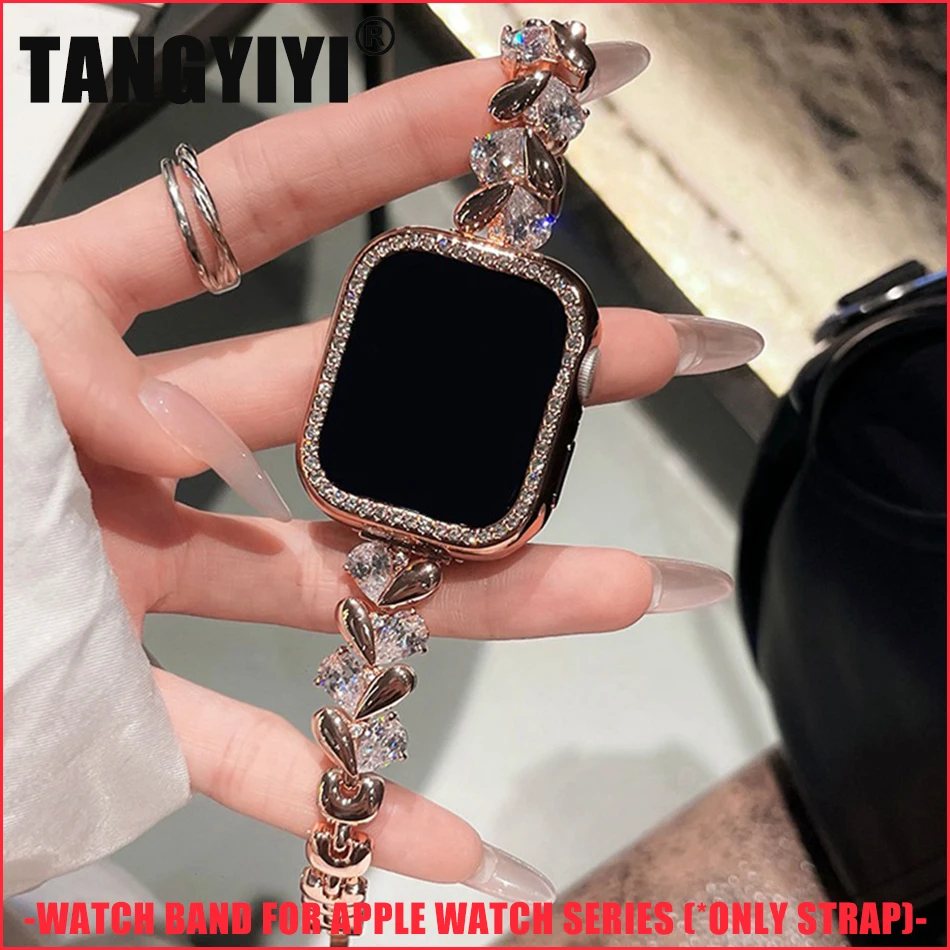 Luxury Diamond Love Strap For Apple Watch Series 9 8 7 6 SE 5 4 3 45/44/42/41/40/38mm Glitter Metal Band For IWatch Ultra 2 49mm
Luxury Diamond Love Strap For Apple Watch Series 9 8 7 6 SE 5 4 3 45/44/42/41/40/38mm Glitter Metal Band For IWatch Ultra 2 49mm
