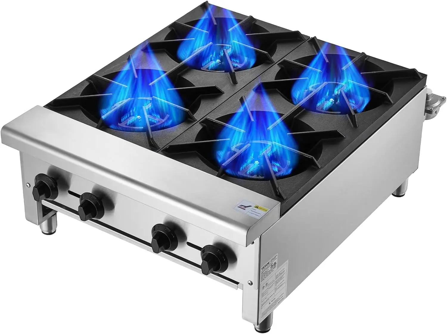Commercial Gas Stove with 4 Burners, Propane and Natural Gas Countertop Cooking Stove Range, Stainless Steel Gas Hot Plate
Commercial Gas Stove with 4 Burners, Propane and Natural Gas Countertop Cooking Stove Range, Stainless Steel Gas Hot Plate