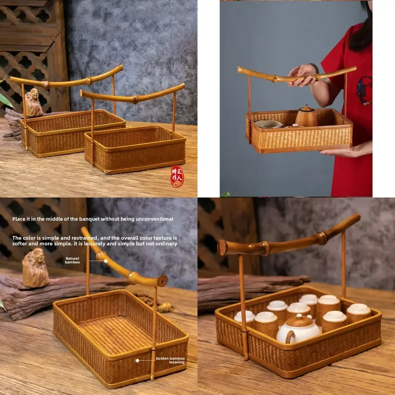 【CHIMU HOME】 Bamboo Picnic Basket with Woven Set Storage Wabi-sabi Floral Design
【CHIMU HOME】 Bamboo Picnic Basket with Woven Set Storage Wabi-sabi Floral Design
