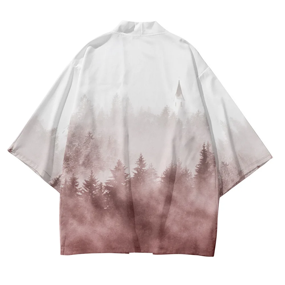 Women Men Japanese Streetwear Beach Yukata 2022 Asian Clothing Forest Print Hawaiian Shirt Traditional Cardigan Haori Kimono
Women Men Japanese Streetwear Beach Yukata 2022 Asian Clothing Forest Print Hawaiian Shirt Traditional Cardigan Haori Kimono