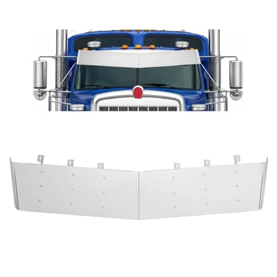 13 Drop Visor for 1984-1998 Kenworth W900/T800/T600/T300 with Split Flat Windshield, Roof Top Sun Visor, Stainless Steel, Polis
13 Drop Visor for 1984-1998 Kenworth W900/T800/T600/T300 with Split Flat Windshield, Roof Top Sun Visor, Stainless Steel, Polis