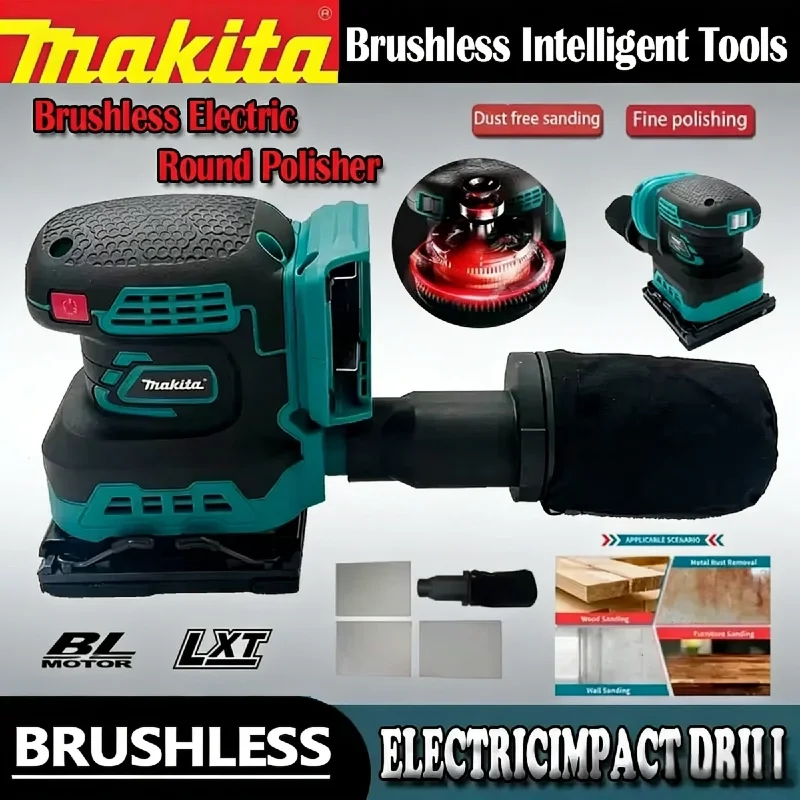 Бесщеточная аккумуляторная эксцентриковая шлифовальная машина Makita, литий-ионная полировальная машина с регулируемой скоростью, профессиональный электроинструмент 18В
Бесщеточная аккумуляторная эксцентриковая шлифовальная машина Makita, литий-ионная полировальная машина с регулируемой скоростью, профессиональный электроинструмент 18В
