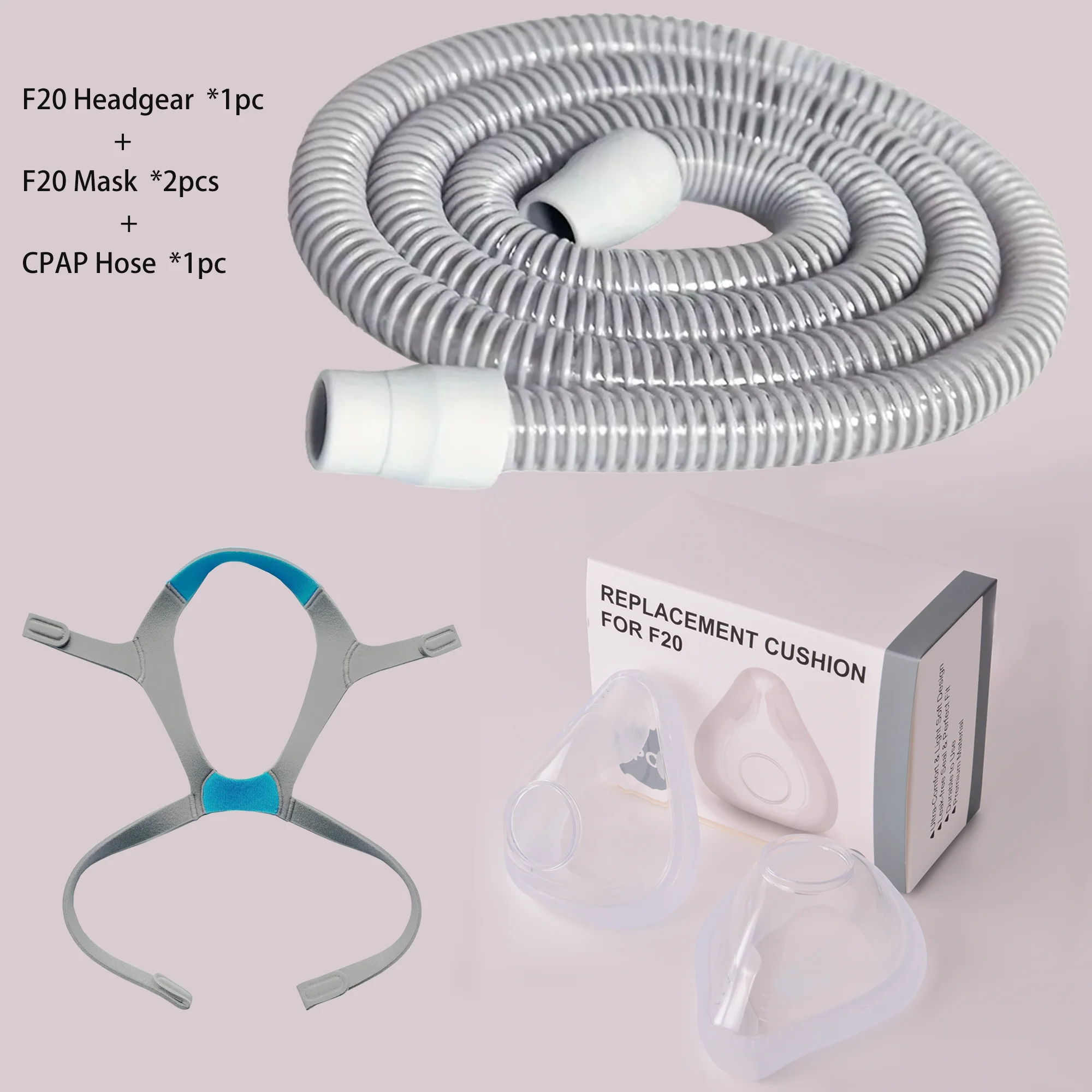 F20 Full Face Mask Set, CPAP accessories,compatible with Resmed Airft F20 mask,Sleeping mask supplies,anti-snoring for sleeping
F20 Full Face Mask Set, CPAP accessories,compatible with Resmed Airft F20 mask,Sleeping mask supplies,anti-snoring for sleeping