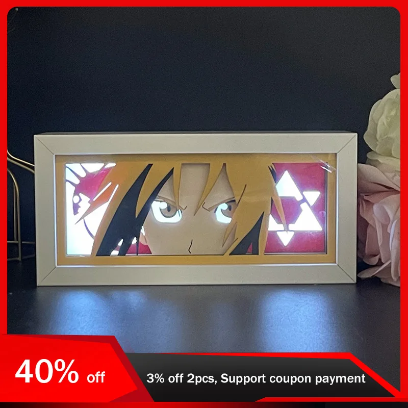 Cartoon Fullmetal Alchemist Light Box Led Anime Peripherals Night Bedroom Table Lamp Decoration Luminous Toys Gift Ornaments
Cartoon Fullmetal Alchemist Light Box Led Anime Peripherals Night Bedroom Table Lamp Decoration Luminous Toys Gift Ornaments