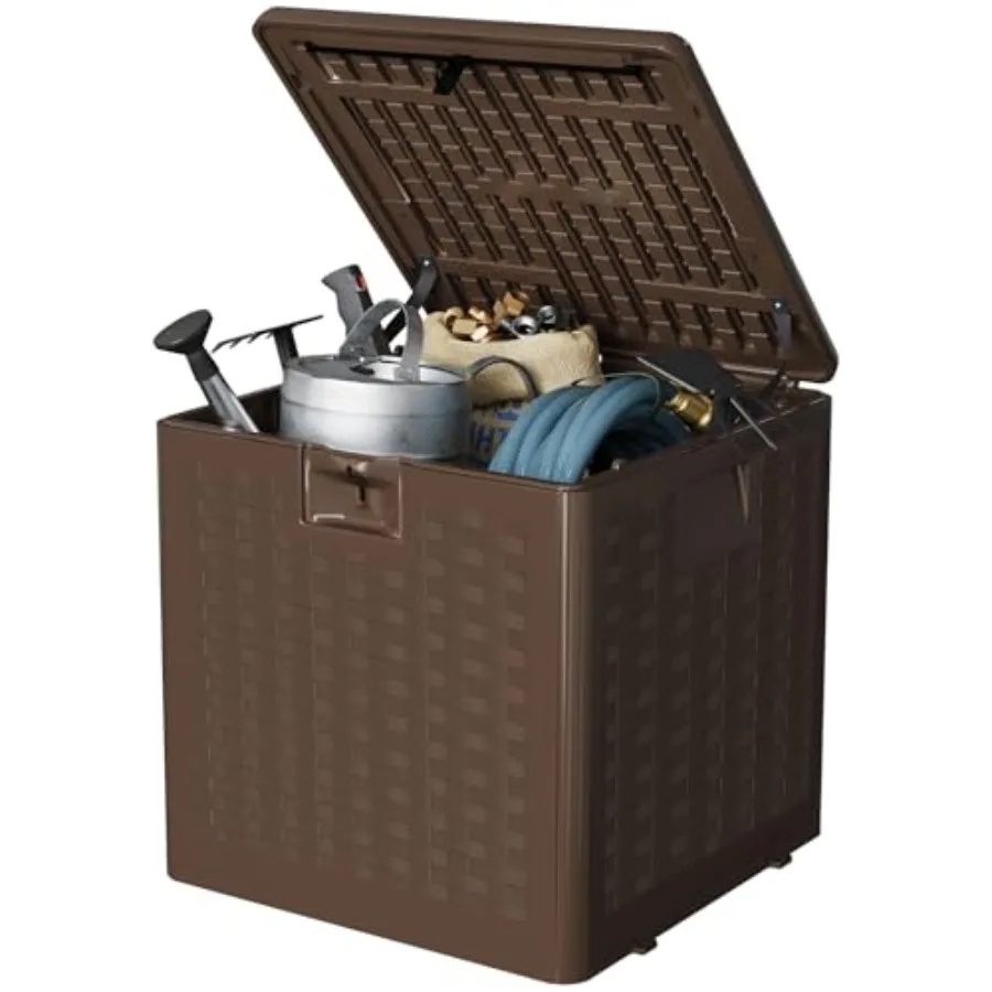 Outdoor Storage Box with Lid, Weather-Resistant Plastic Deck Box, Lockable Outdoor Storage Bin for Patio Furniture, Gardening T
Outdoor Storage Box with Lid, Weather-Resistant Plastic Deck Box, Lockable Outdoor Storage Bin for Patio Furniture, Gardening T