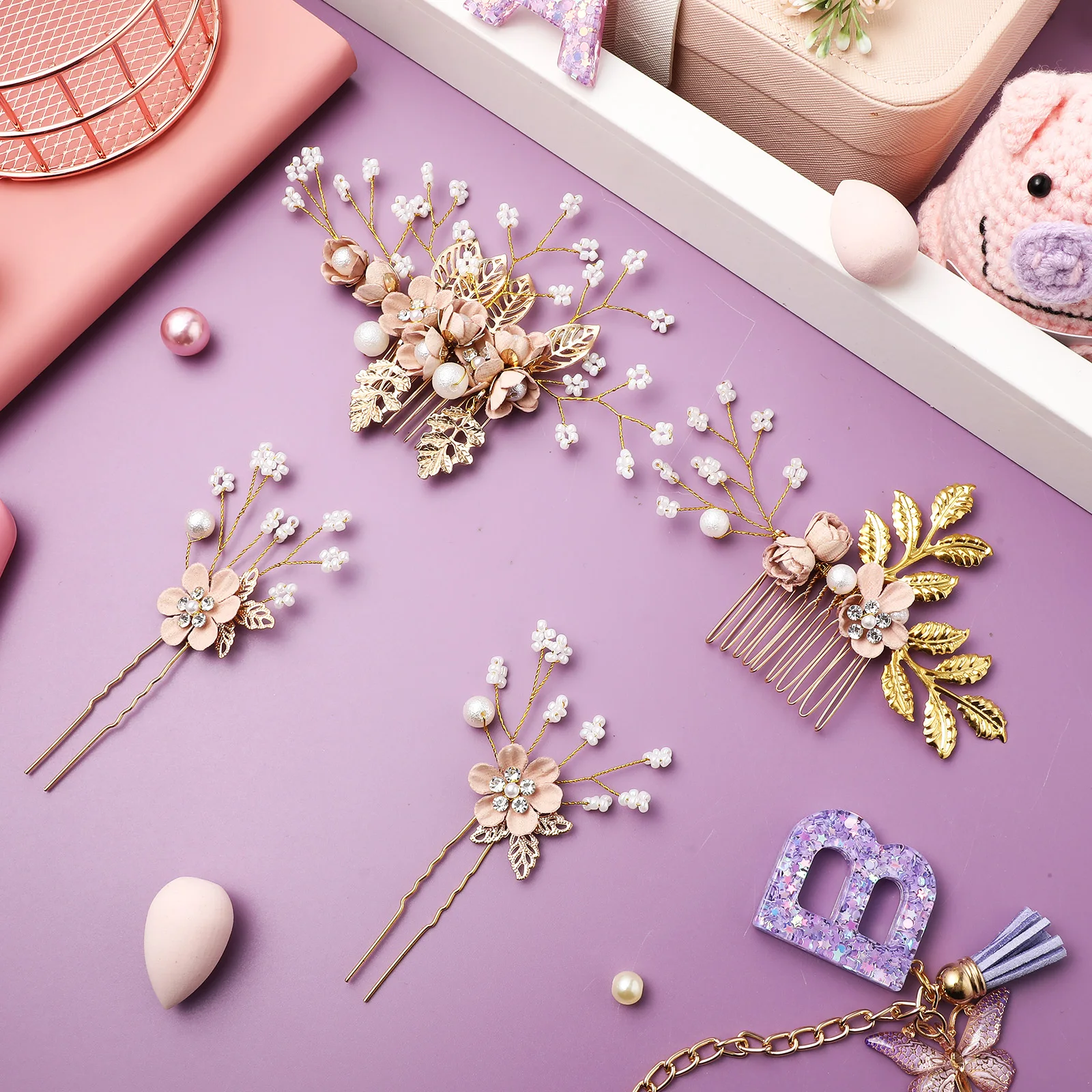 1 set Pearl Comb Hair Accessories Artificial Pearls Rhinestones Flower Charms Wedding Bridal Bridesmaid Banquet Celebration Side
1 set Pearl Comb Hair Accessories Artificial Pearls Rhinestones Flower Charms Wedding Bridal Bridesmaid Banquet Celebration Side