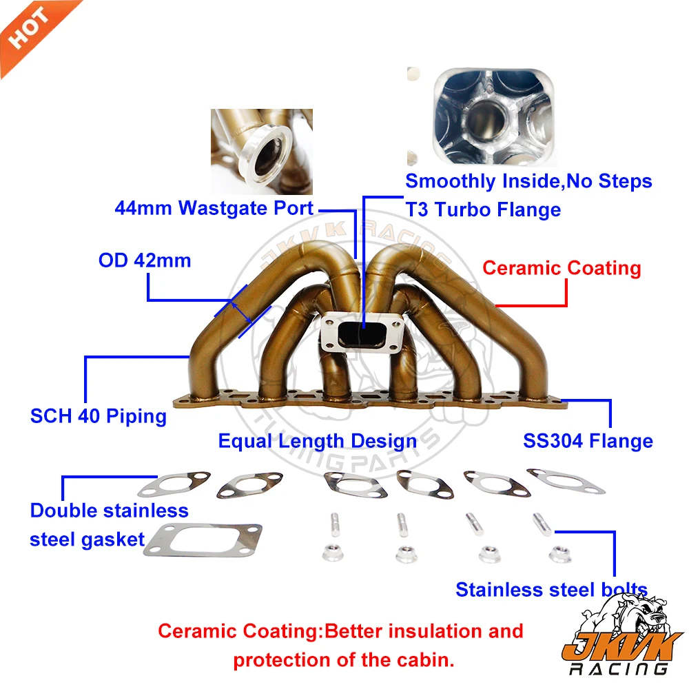JKVK RACING Ceramic Coating SS304 3mm steam pipe 240sx S13 S14 R31 R32 RB20DET Top Mount Manifold T3 44mm V band Wastegate
JKVK RACING Ceramic Coating SS304 3mm steam pipe 240sx S13 S14 R31 R32 RB20DET Top Mount Manifold T3 44mm V band Wastegate