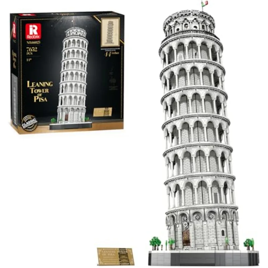 Architecture model kit for adults 14+, leaning Tower of Pisa building block set, ABS plastic, ivory-white, ultra-detailed histo
Architecture model kit for adults 14+, leaning Tower of Pisa building block set, ABS plastic, ivory-white, ultra-detailed histo