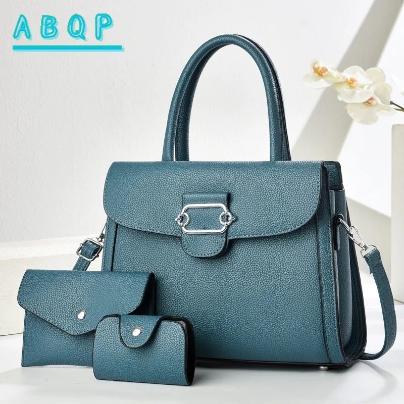 Shoulder Bag Trendy Women's Bag New Three-piece Set Mother and Child Bag Versatile Handbag PU Leather Messenger Large Capacity 
Shoulder Bag Trendy Women's Bag New Three-piece Set Mother and Child Bag Versatile Handbag PU Leather Messenger Large Capacity