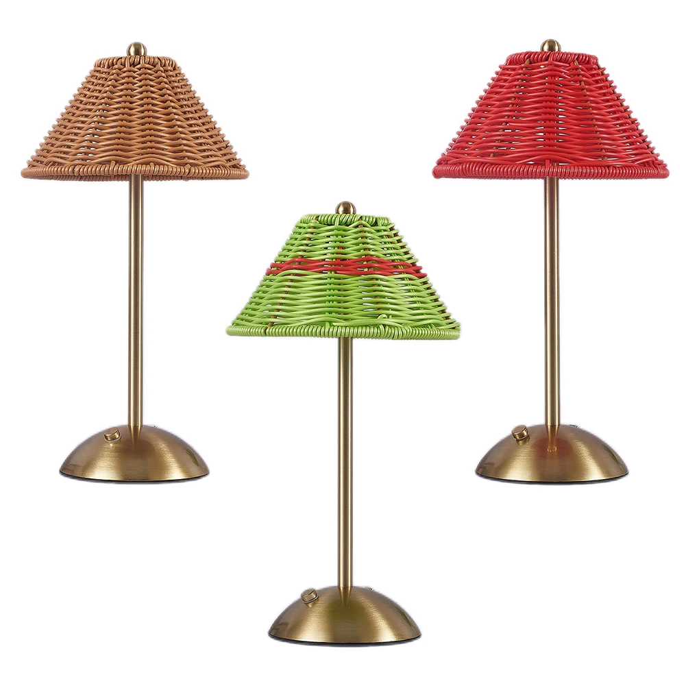 Cordless LED Table Lamp 3 Color Stepless Dimmable Rattan Touch Lamp Touch Retro Nightstand Lamp for Living Room Dorm Home Office
Cordless LED Table Lamp 3 Color Stepless Dimmable Rattan Touch Lamp Touch Retro Nightstand Lamp for Living Room Dorm Home Office