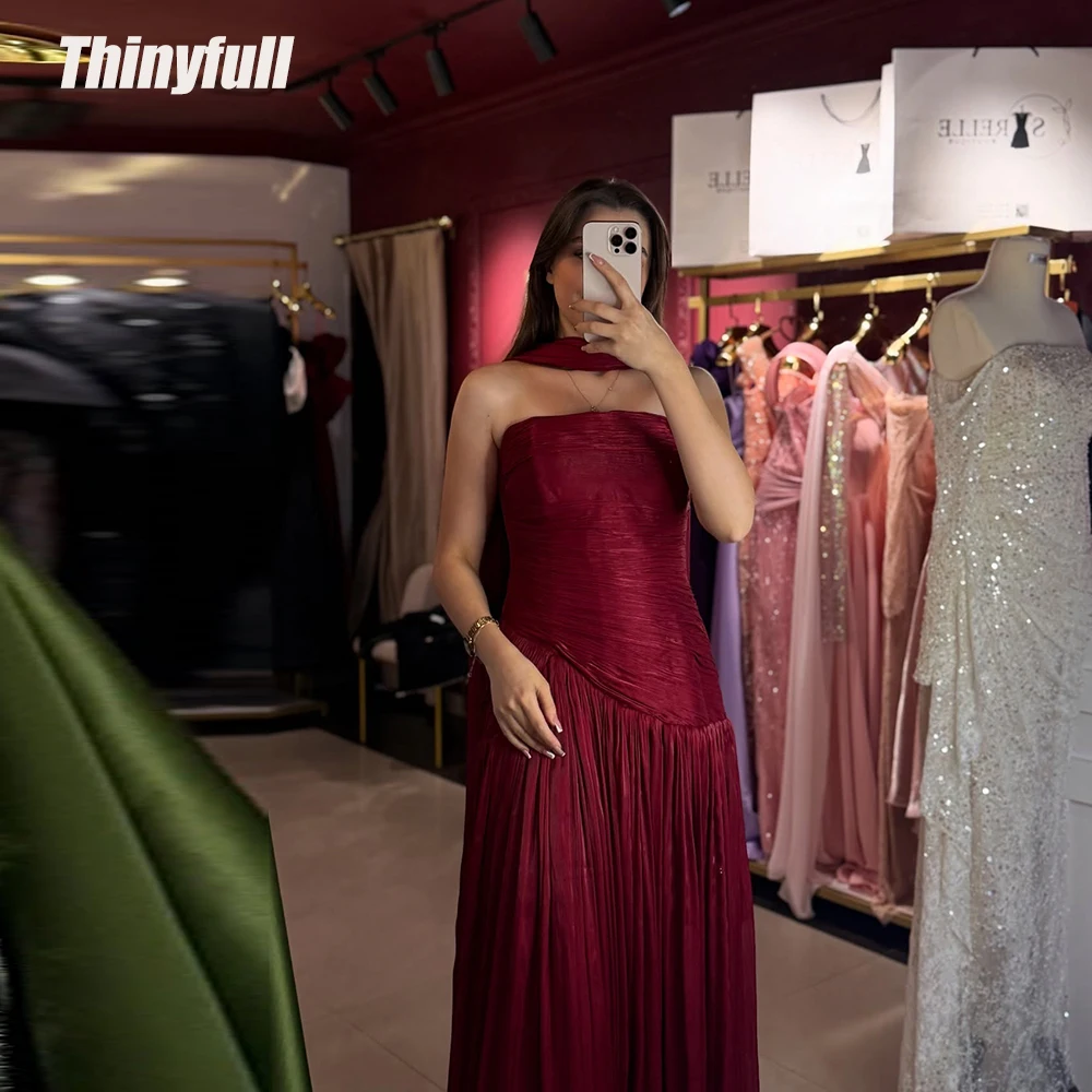 Thinyfull A-line Prom Dresses Strapless Sleeveless Shiny Satin Arab Evening Party Gown Long Dress robes de soirée Customized
Thinyfull A-line Prom Dresses Strapless Sleeveless Shiny Satin Arab Evening Party Gown Long Dress robes de soirée Customized