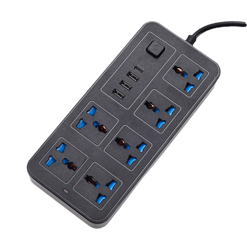 ABKL-Universal Power Strip US Plug 1.8M Extension Cord With USB-C & USB Ports For Charging And Power Supply Black
ABKL-Universal Power Strip US Plug 1.8M Extension Cord With USB-C & USB Ports For Charging And Power Supply Black