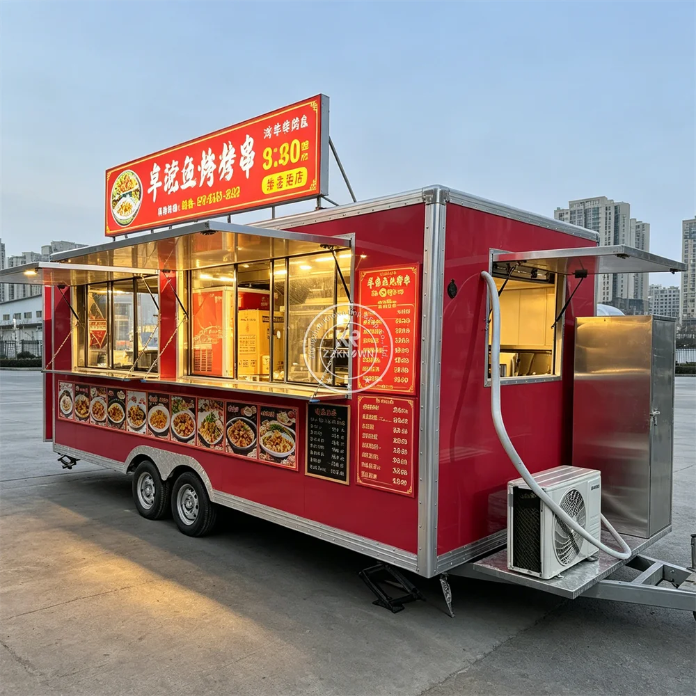 Commercial Catering Truck Custom Concession Trailer Mobile Kitchen Ice Cream Coffee Food Trailer Fully Equipped
Commercial Catering Truck Custom Concession Trailer Mobile Kitchen Ice Cream Coffee Food Trailer Fully Equipped