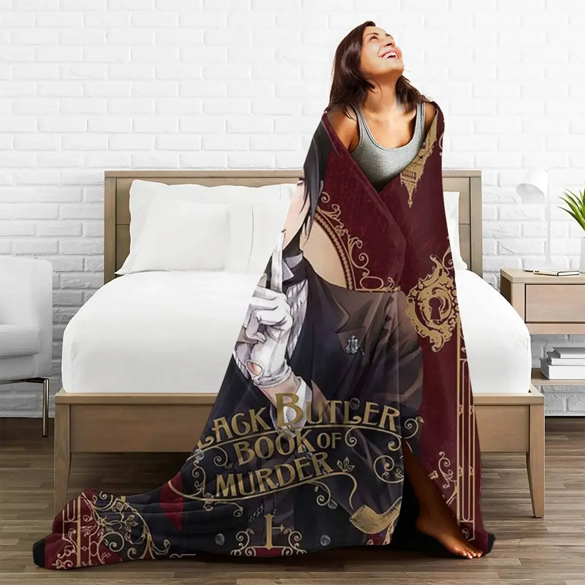Baby Blankets Sebastias Oscuro Black Butler Anime Flannel Spring Autumn Super Portable Soft Throw Blanket for Sofa Office Quilt
Baby Blankets Sebastias Oscuro Black Butler Anime Flannel Spring Autumn Super Portable Soft Throw Blanket for Sofa Office Quilt