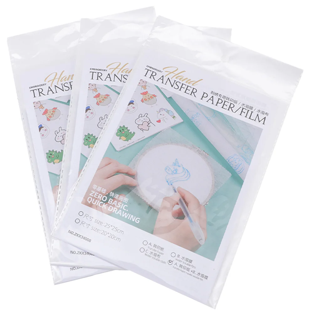 Water Soluble Film Embroidery Stabilizer Portable Transfer Paper Sticky for Machine Hand Sewing Tearable Supplies
Water Soluble Film Embroidery Stabilizer Portable Transfer Paper Sticky for Machine Hand Sewing Tearable Supplies