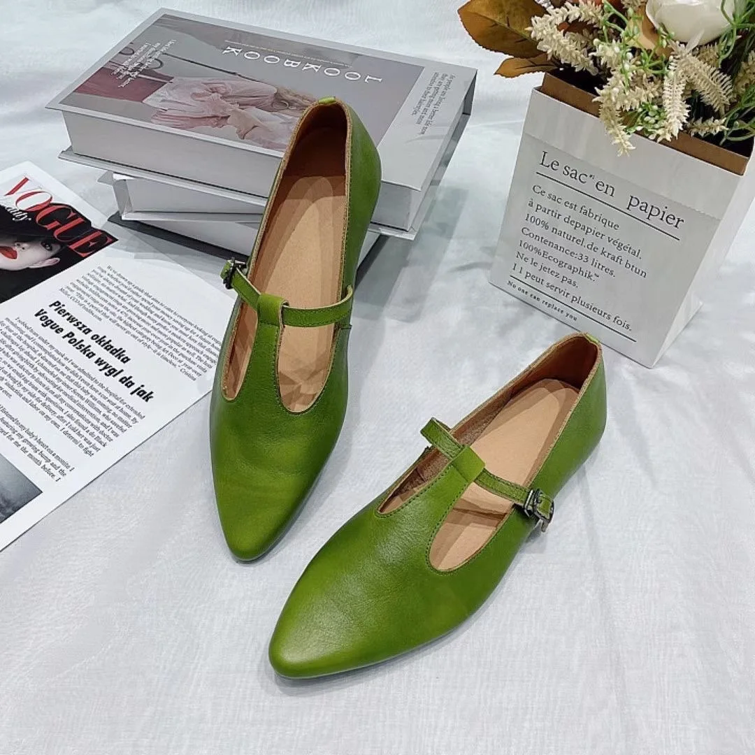 Birkuir/женская обувь Мэри Джейн с острым носком в стиле ретро, повседневная обувь на плоской подошве из натуральной кожи, женская рабочая обувь на мягком низком каблуке с пряжкой
Birkuir/женская обувь Мэри Джейн с острым носком в стиле ретро, повседневная обувь на плоской подошве из натуральной кожи, женская рабочая обувь на мягком низком каблуке с пряжкой