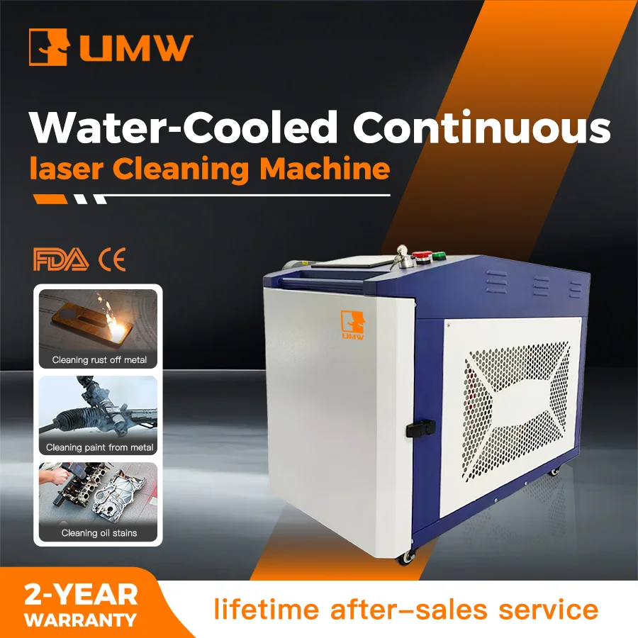 UMW 1500W Continuous Wave Laser Cleaning Machine Water Cooled Metal Surface Treatment Rust And Oil Removal Laser Cleaner
UMW 1500W Continuous Wave Laser Cleaning Machine Water Cooled Metal Surface Treatment Rust And Oil Removal Laser Cleaner