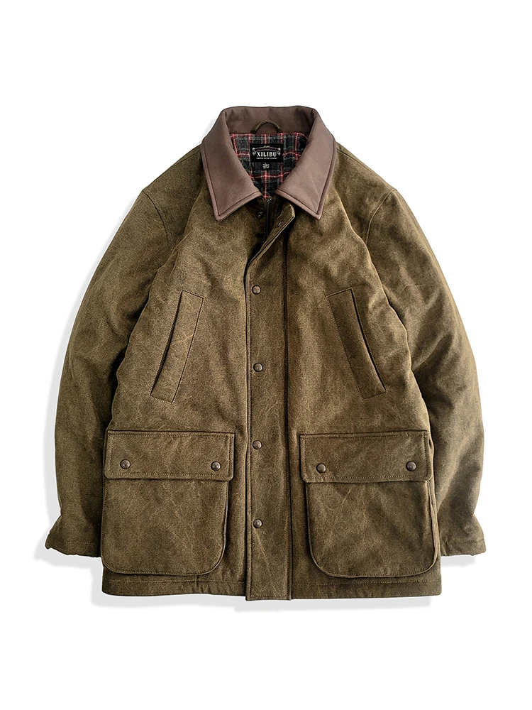 Amekaji Wear Men Thickened Trench Coat Cotton American Retro Distressed Jacket Hunting Clothes Winter
Amekaji Wear Men Thickened Trench Coat Cotton American Retro Distressed Jacket Hunting Clothes Winter