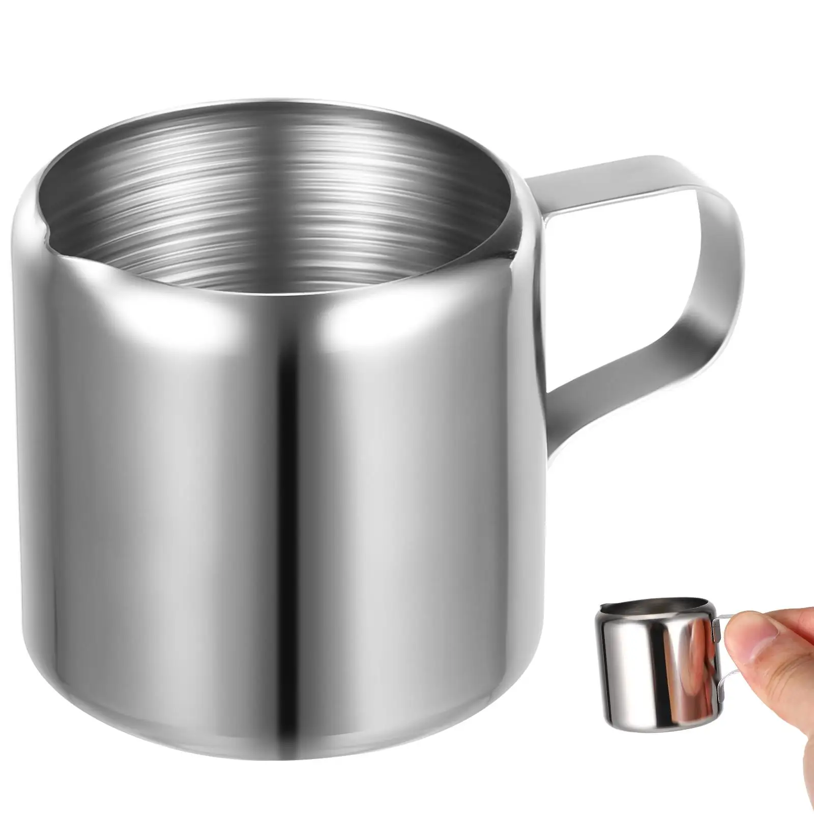 2 Pcs Frothing Pitcher Milk Cup Sauce Coffee Frothing Pitcher Stainless Steel Travel Tasse Metal Foaming Jug
2 Pcs Frothing Pitcher Milk Cup Sauce Coffee Frothing Pitcher Stainless Steel Travel Tasse Metal Foaming Jug