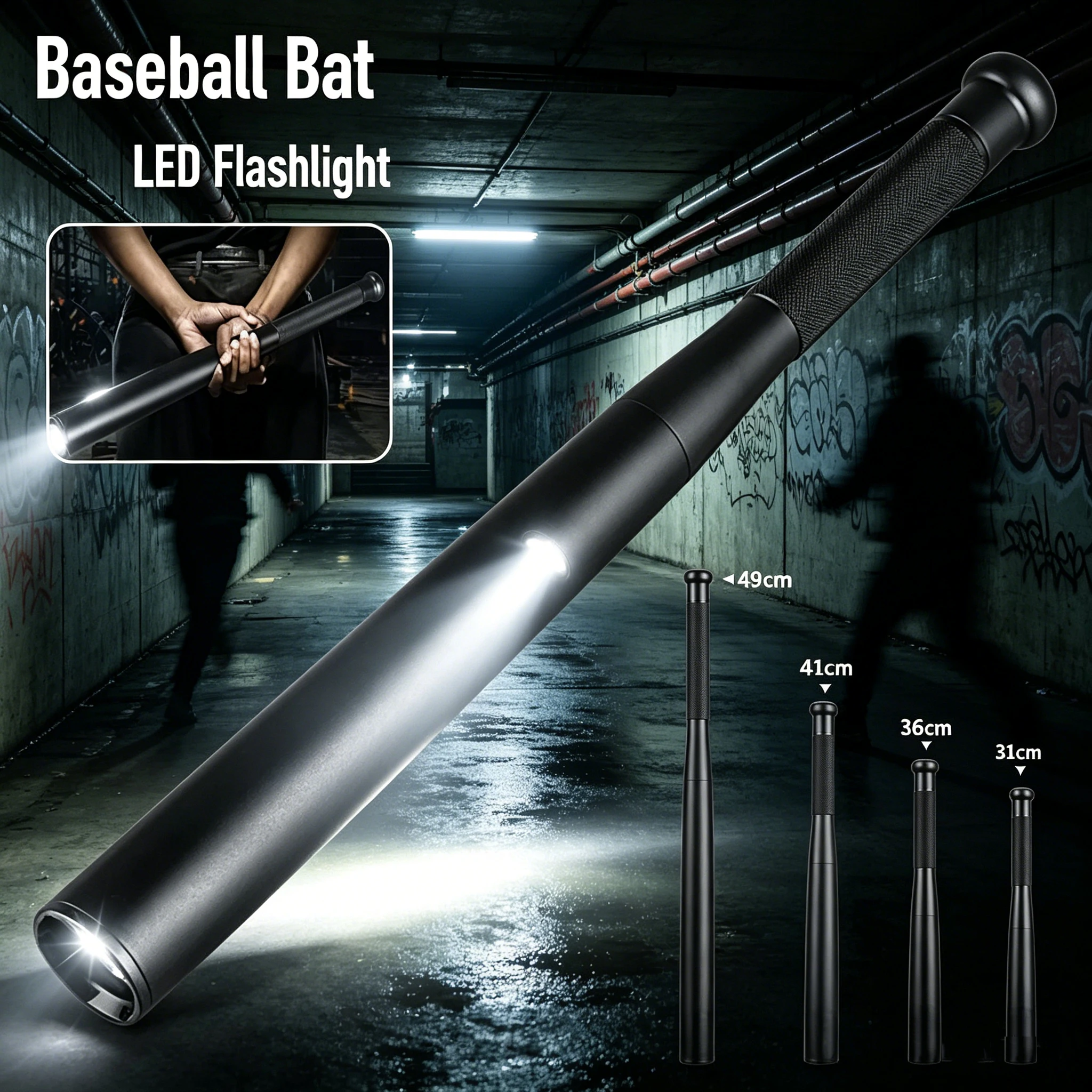 Security Flashlight Stick Outdoors Emergency Personal Torch Supplies Extended Baseball Baton Anti Riot Equipments Self Defense
Security Flashlight Stick Outdoors Emergency Personal Torch Supplies Extended Baseball Baton Anti Riot Equipments Self Defense