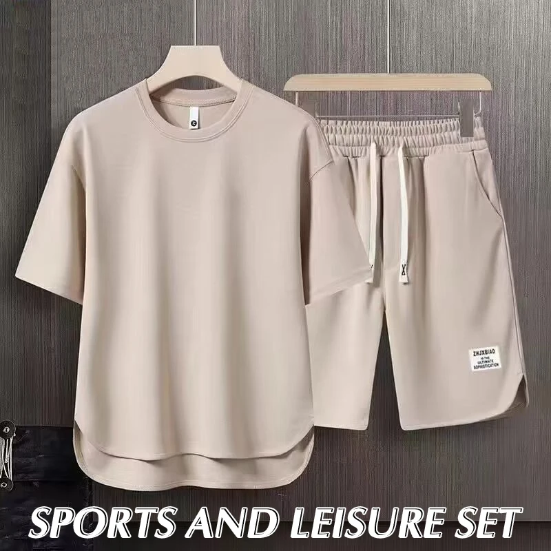 Summer T-Shirt And Pants Two Piece Sets Men's Casual Sports Suits Korean Fashion Cotton Short Sleeve Loose Jogging Sportswear
Summer T-Shirt And Pants Two Piece Sets Men's Casual Sports Suits Korean Fashion Cotton Short Sleeve Loose Jogging Sportswear