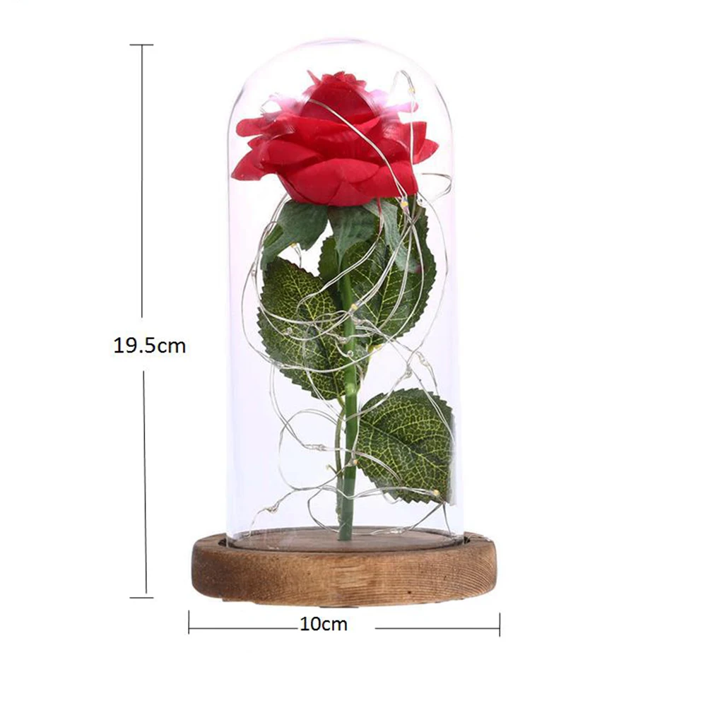 LED Night Light Desk Rose Table Lamp Clear Glass Artificial Flower String Light Home Powered Warm Atmosphere
LED Night Light Desk Rose Table Lamp Clear Glass Artificial Flower String Light Home Powered Warm Atmosphere