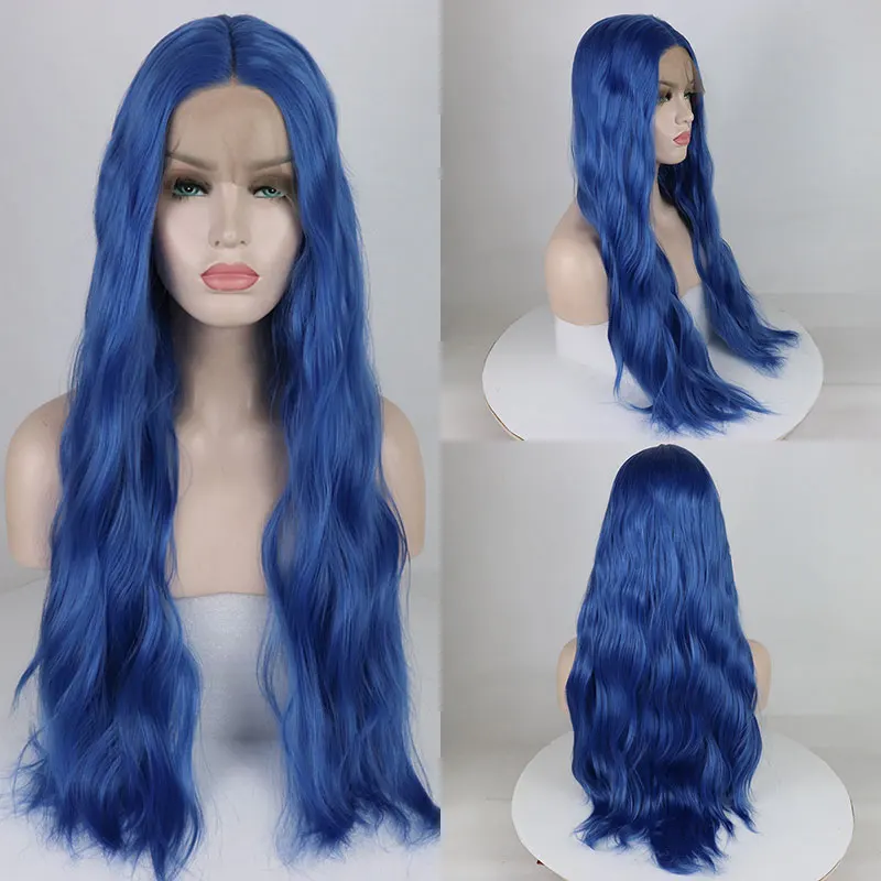 Sky Blue Water Wave Wig Synthetic 13x4 Lace Front Wigs High Quality Heat Resistant Fiber Hair Natural Hairline For Women Cosplay
Sky Blue Water Wave Wig Synthetic 13x4 Lace Front Wigs High Quality Heat Resistant Fiber Hair Natural Hairline For Women Cosplay
