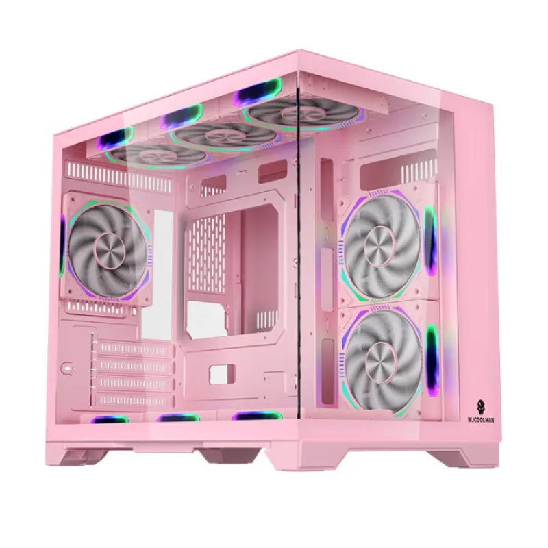 MATX main board computer case 360 water-cooled sea view room chassis for black and white powder
MATX main board computer case 360 water-cooled sea view room chassis for black and white powder