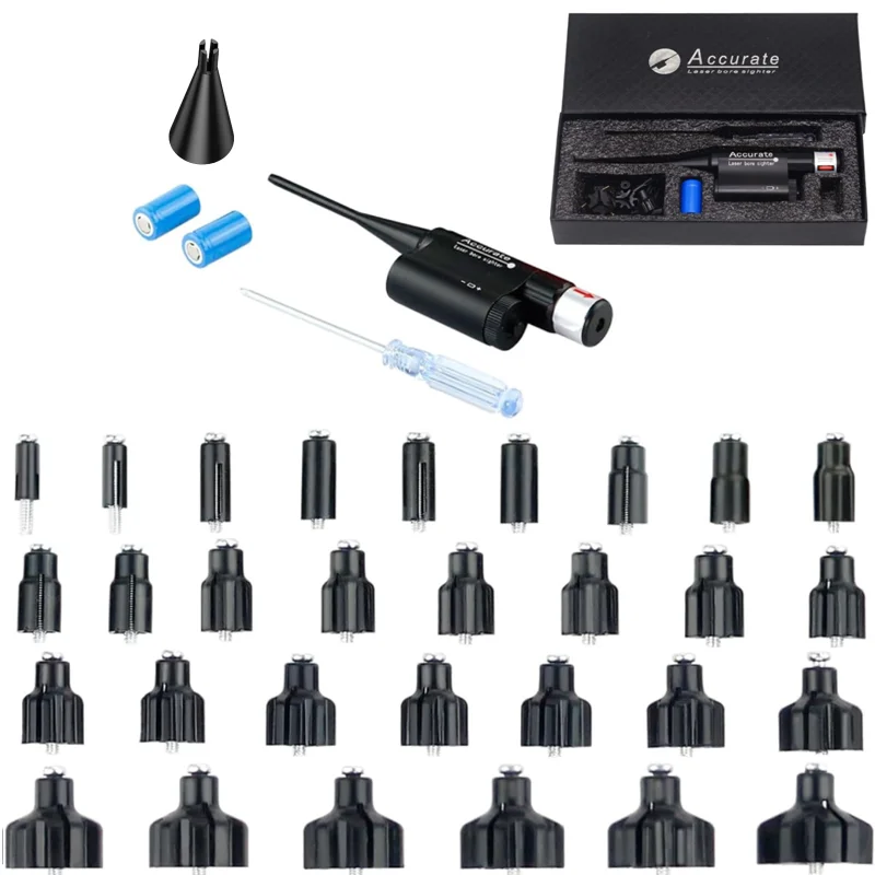 Red Laser Bore Sight with 30 Adapters Caliber, Laser Boresighter, Laser Collimator, 177 . 22 to .78 12GA Caliber
Red Laser Bore Sight with 30 Adapters Caliber, Laser Boresighter, Laser Collimator, 177 . 22 to .78 12GA Caliber
