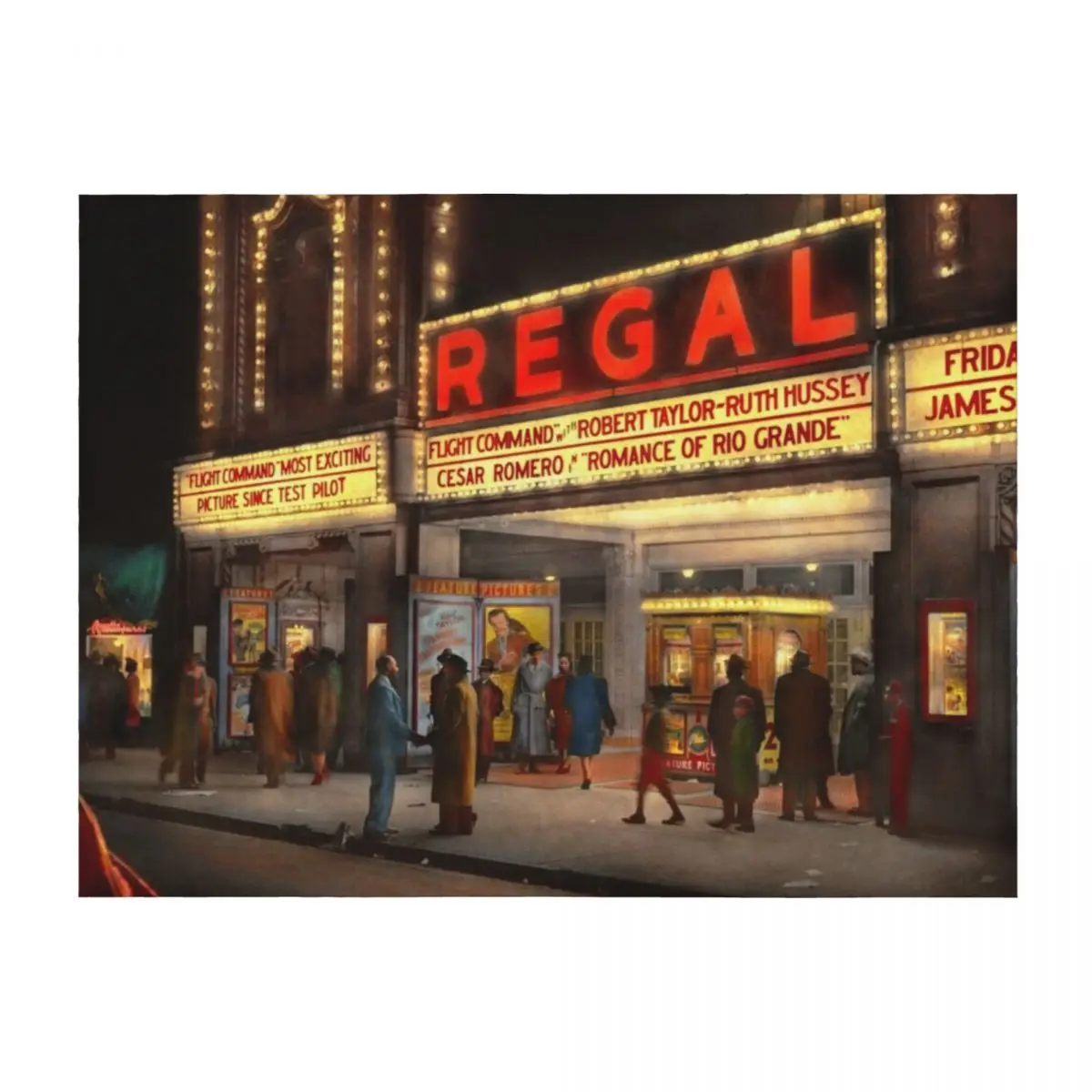 City - Chicago IL - Nightlife at the Regal Theater 1941 Throw Blanket Bed for sofa Blankets For Bed Decorative Throw Blankets 
City - Chicago IL - Nightlife at the Regal Theater 1941 Throw Blanket Bed for sofa Blankets For Bed Decorative Throw Blankets