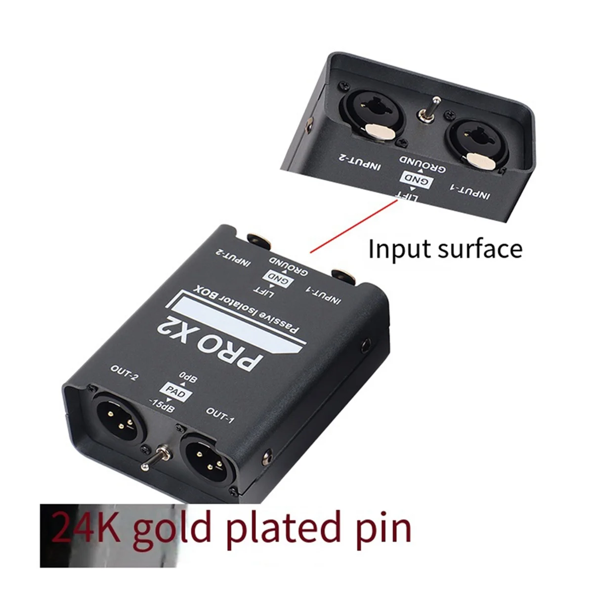 N04RNew 2-Way Audio Isolator, Audio Current Eliminator, XLR 6.5, Permalloy Isolator, Mixer Live Broadcast
N04RNew 2-Way Audio Isolator, Audio Current Eliminator, XLR 6.5, Permalloy Isolator, Mixer Live Broadcast