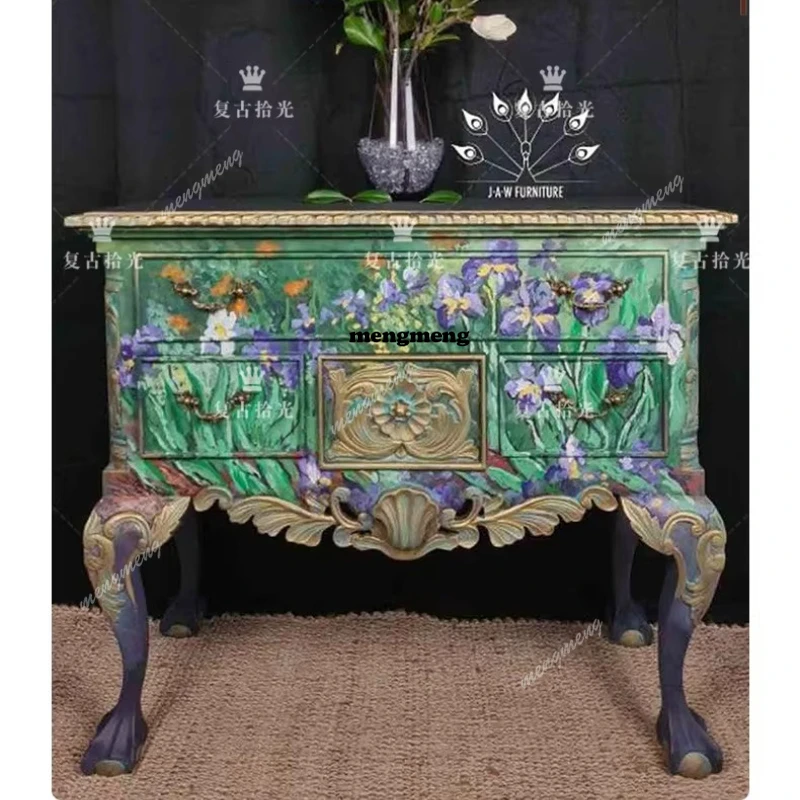 Французский ретро-шкаф для прихожей с цветочным рисунком, из массива дерева, с резьбой, многоящичный, декоративный шкаф-тумба
Французский ретро-шкаф для прихожей с цветочным рисунком, из массива дерева, с резьбой, многоящичный, декоративный шкаф-тумба