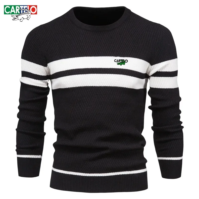 New autumn and winter men's high-quality knitted warm sweater, trendy and casual versatile top
New autumn and winter men's high-quality knitted warm sweater, trendy and casual versatile top