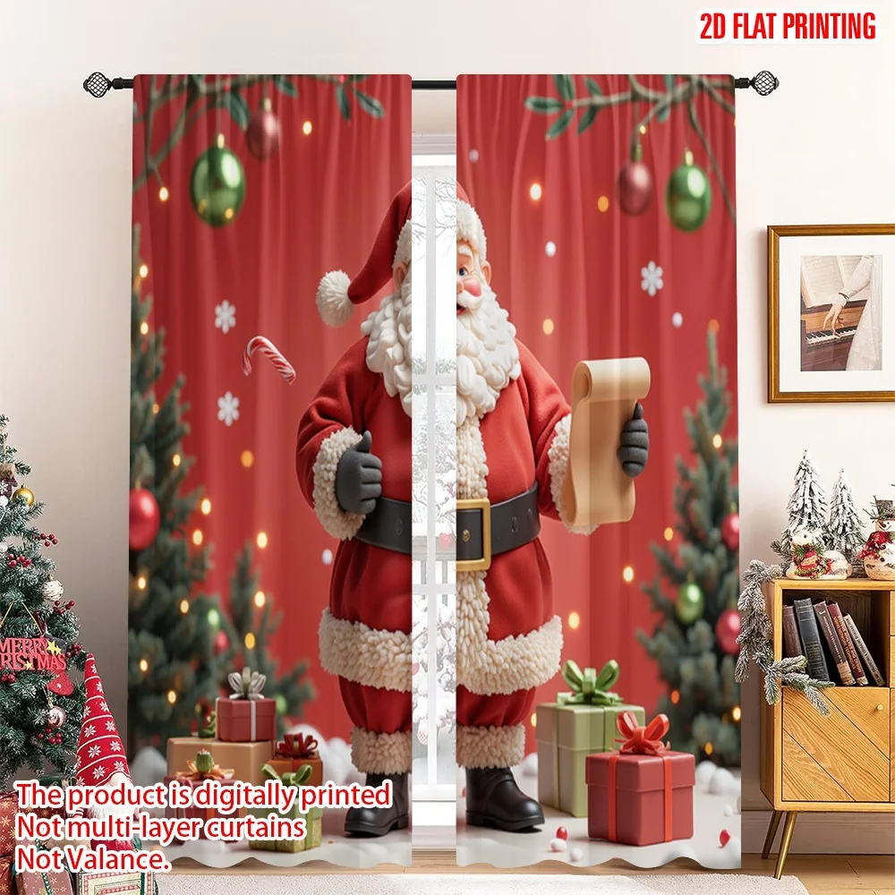 2pcs 2D flat printing Merry Christmas Curtains Santa Claus Christmas Present List Polyester Without Electricity Spring Perfect
2pcs 2D flat printing Merry Christmas Curtains Santa Claus Christmas Present List Polyester Without Electricity Spring Perfect