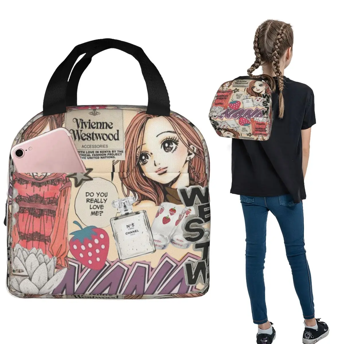 Nana Manga Lunch Bags Insulated Bento Box Portable Lunch Tote Resuable Picnic Bags for Woman Children Travel
Nana Manga Lunch Bags Insulated Bento Box Portable Lunch Tote Resuable Picnic Bags for Woman Children Travel