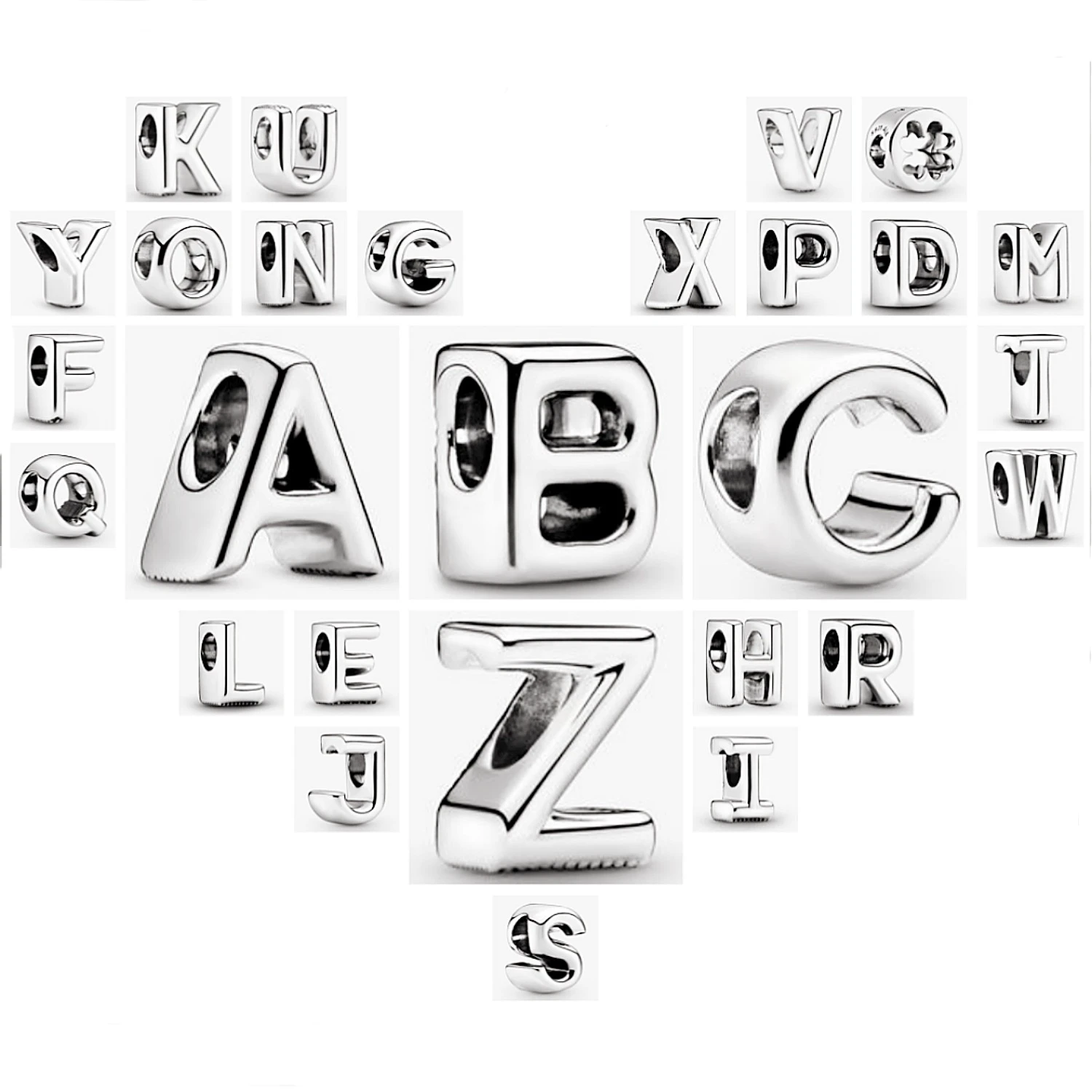 New 925 Silver 26 Letter A-Z Charm Fine Beads Fit Original Pandora Charms Silver 925 Bracelet Accessories DIY Jewelry For Women
New 925 Silver 26 Letter A-Z Charm Fine Beads Fit Original Pandora Charms Silver 925 Bracelet Accessories DIY Jewelry For Women