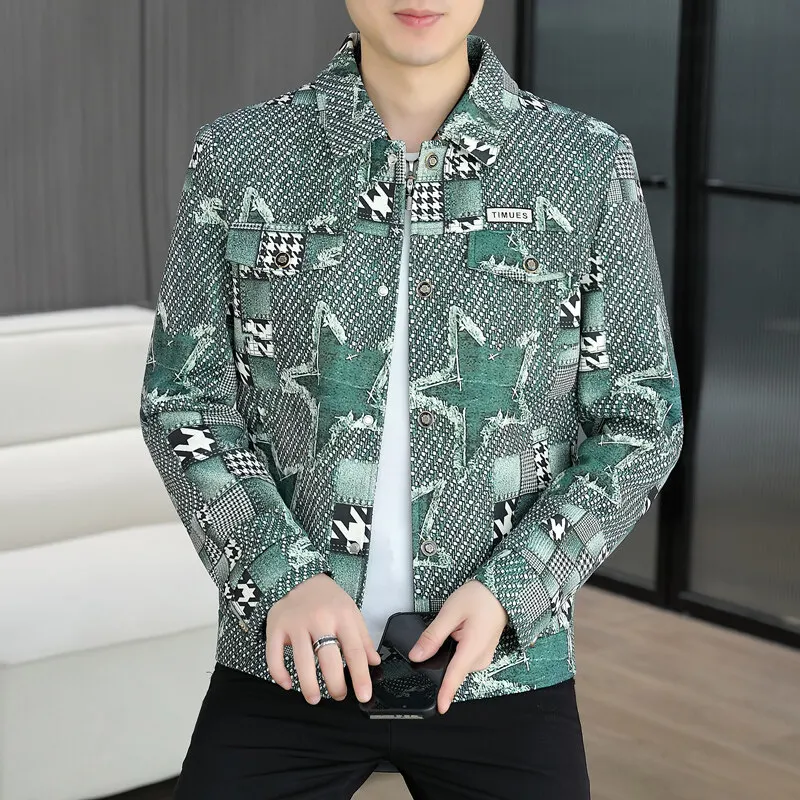 Fashion Tide Brand Autumn Men Jacket Korean Style Casual Spring turn-down collar Coat Loose male Outerwear Coats
Fashion Tide Brand Autumn Men Jacket Korean Style Casual Spring turn-down collar Coat Loose male Outerwear Coats