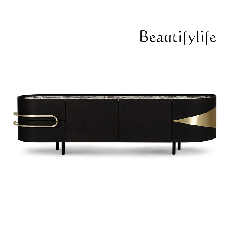 Marble TV cabinet simple modern style living room handle decorative cabinet designer custom furniture
Marble TV cabinet simple modern style living room handle decorative cabinet designer custom furniture