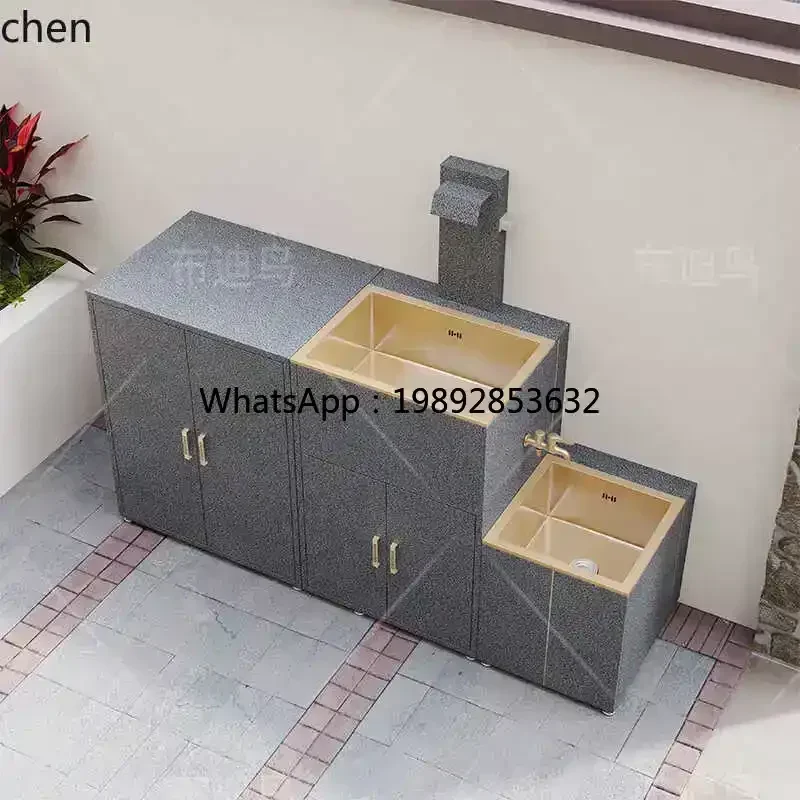 HH stainless steel high temperature resistant courtyard sink outdoor mop pool integrated combination
HH stainless steel high temperature resistant courtyard sink outdoor mop pool integrated combination