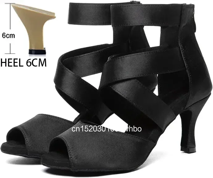 Черная женская обувь для латинских танцев, профессиональная атласная обувь на высоком каблуке с мягкой подошвой, танцевальная обувь для бальных танцев, саша, танго, Performance Comp
Черная женская обувь для латинских танцев, профессиональная атласная обувь на высоком каблуке с мягкой подошвой, танцевальная обувь для бальных танцев, саша, танго, Performance Comp