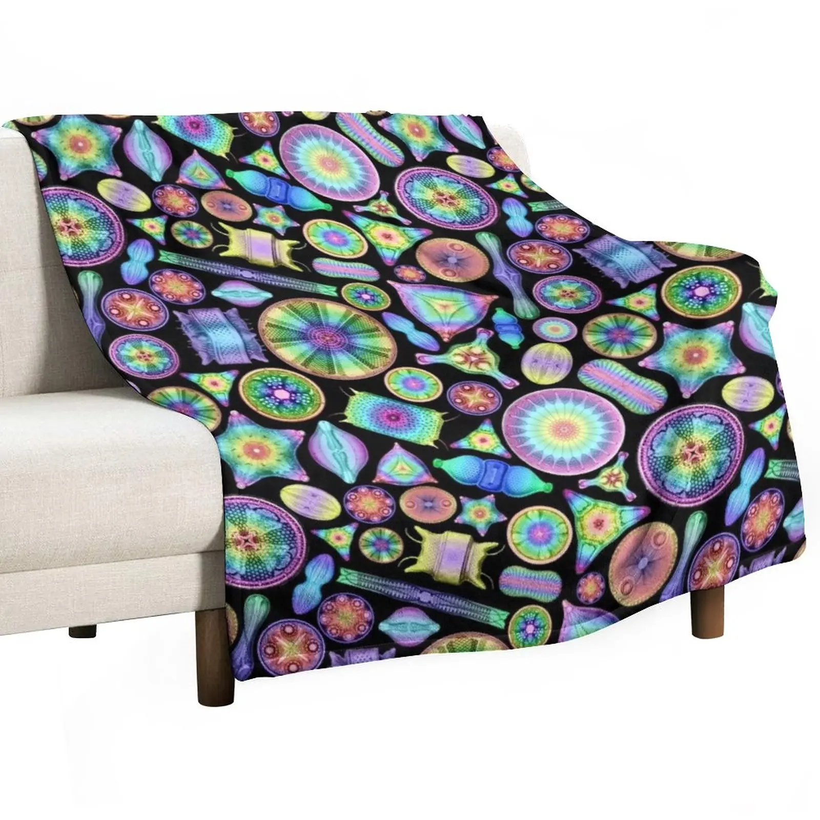 Ernst Haeckel Rainbow Diatoms on Black Throw Blanket Decorative Sofa Blanket Warm Blanket Multi-Purpose
Ernst Haeckel Rainbow Diatoms on Black Throw Blanket Decorative Sofa Blanket Warm Blanket Multi-Purpose