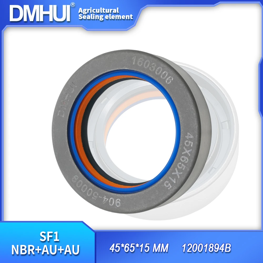 Differential 12001894B Oil Seal 45x65x15mm NBR+AU Rubber - DMHUI Rotary Shaft COMBI SF1 Tractor Seal Ring 45*65*15 ISO 9001
Differential 12001894B Oil Seal 45x65x15mm NBR+AU Rubber - DMHUI Rotary Shaft COMBI SF1 Tractor Seal Ring 45*65*15 ISO 9001